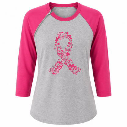Hearts & Hope Ribbon | Chemo Port Access Shirt