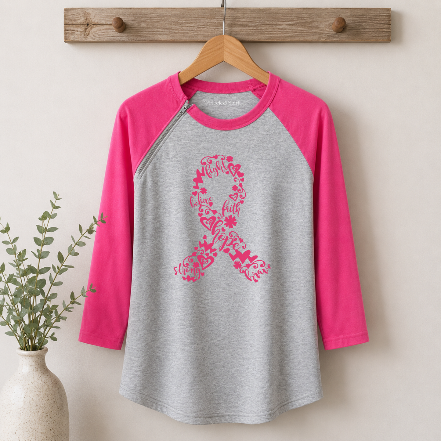 Hearts & Hope Ribbon | Chemo Port Access Shirt