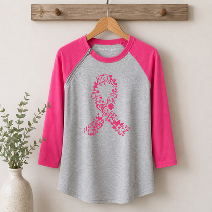 Hearts & Hope Ribbon | Chemo Port Access Shirt