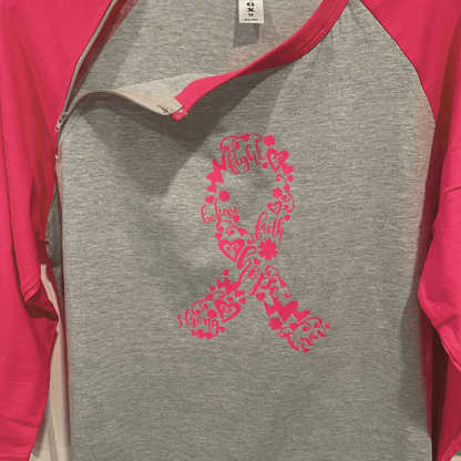 pink hearts and hope port access shirt