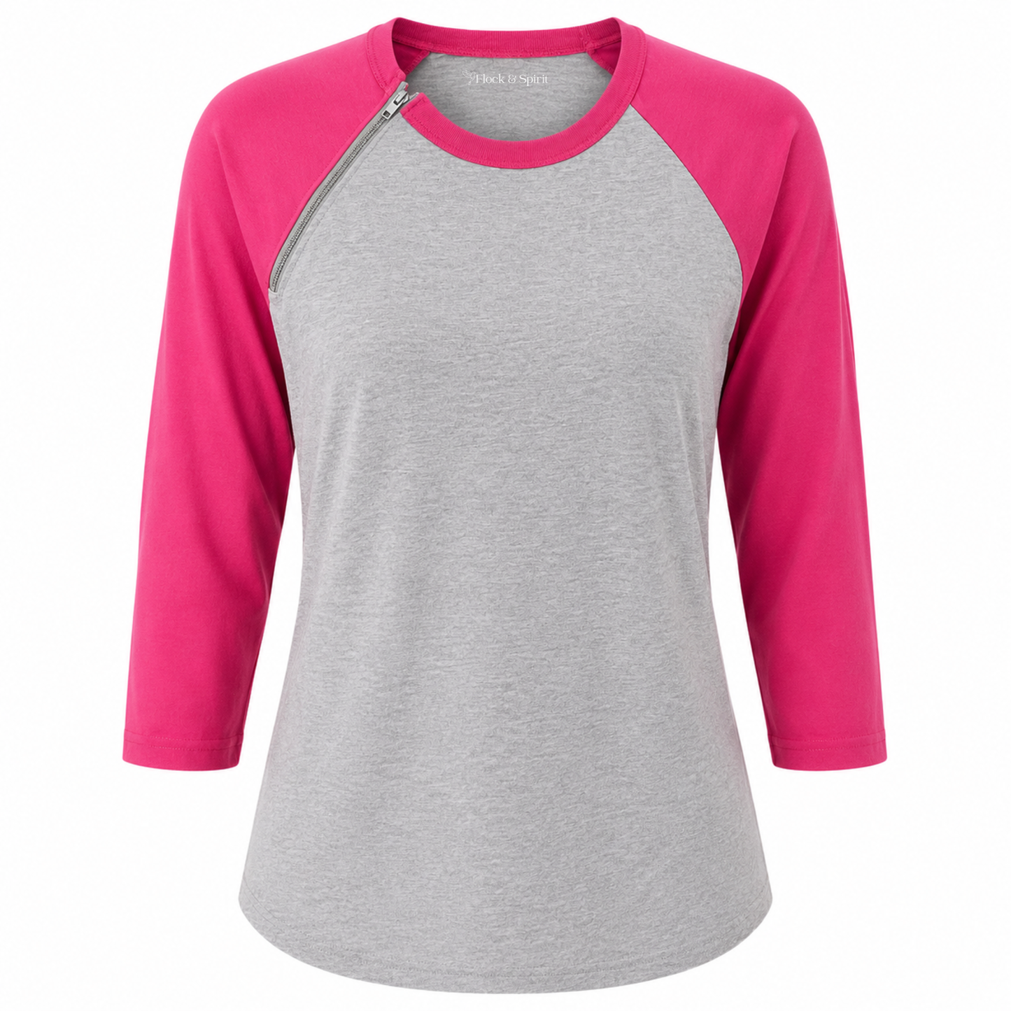 Pink Signature Raglan | Chemo Port Access Shirt
