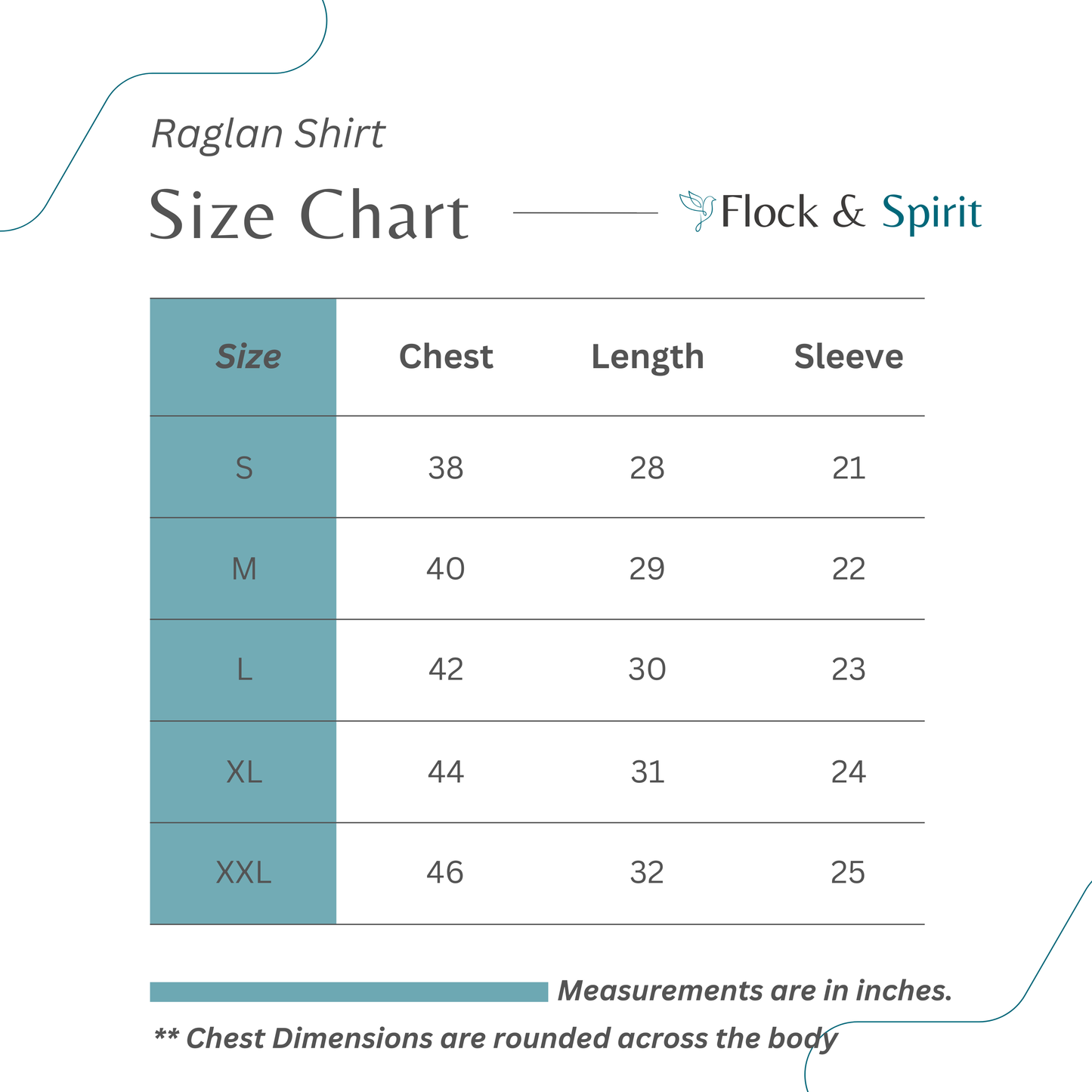 Port Access Shirt Size Chart