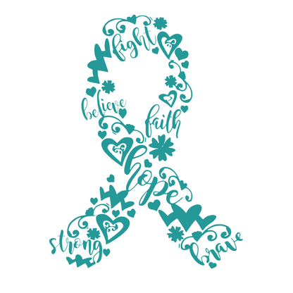 Turquoise Ribbon Hearts and Hope Port Access Shirt Design