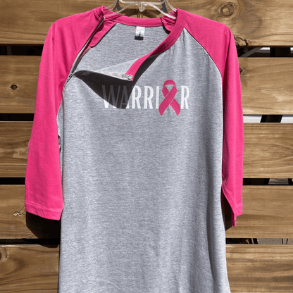 Warrior Pink Raglan Port Access Shirt Unzipped
